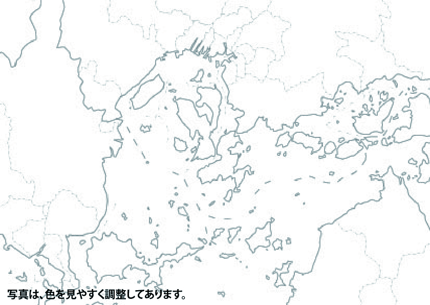 白地図 中国 四国全図 地図のことなら塔文社